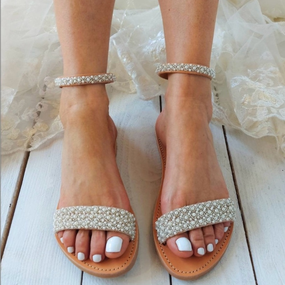 Wedding Sandals - Bridal Shoes - Wedding Flats